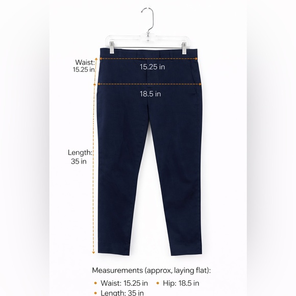 Banana Republic Avalon Pants WMN SZ 2 Navy Blue Slim Stretch Dress Work Career - Picture 4 of 9